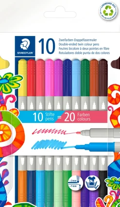 Staedtler duo twin fiber 10st