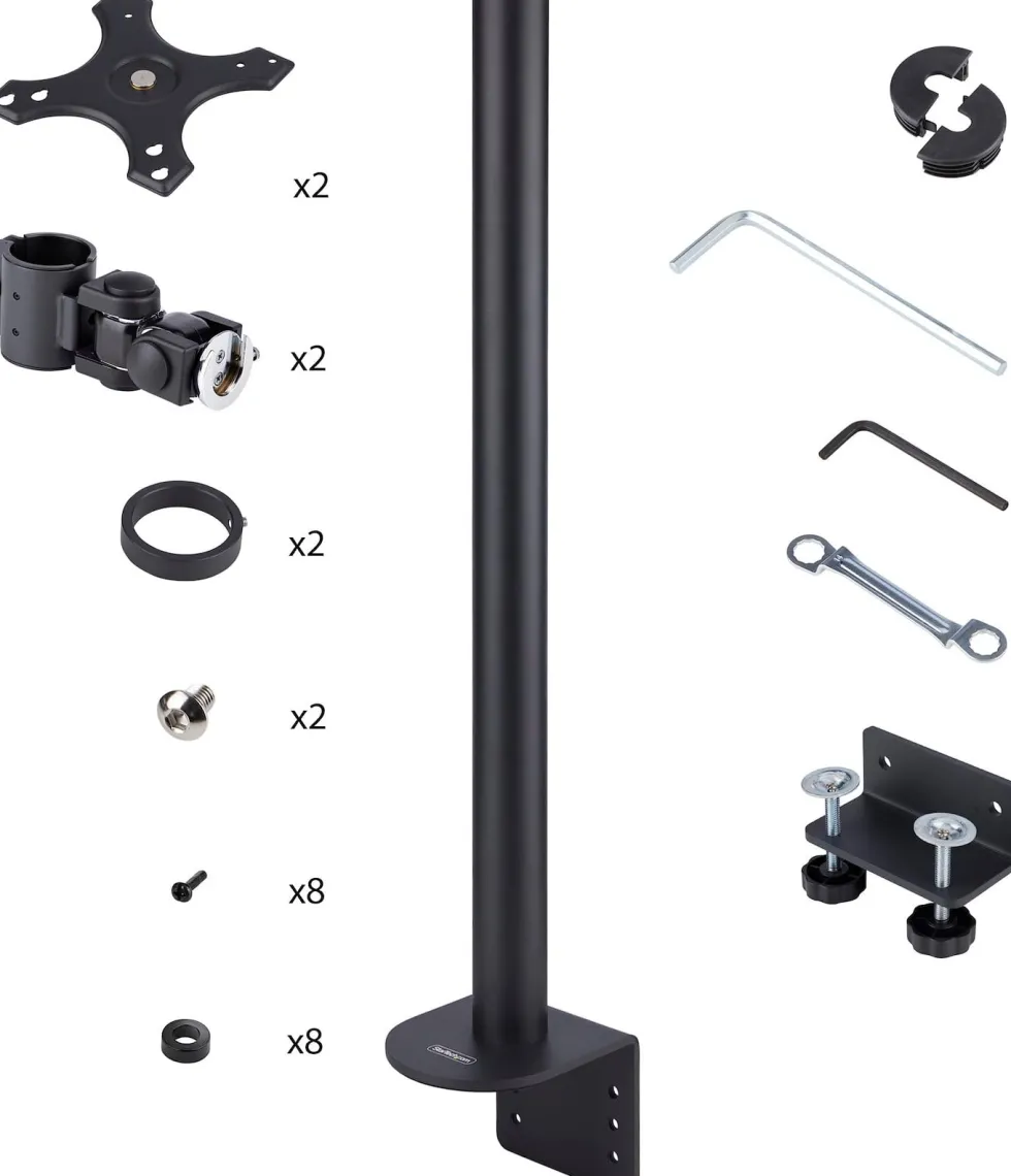 StarTech.com Desk Mount For 2x Vertically Stacked Monitors, Dual