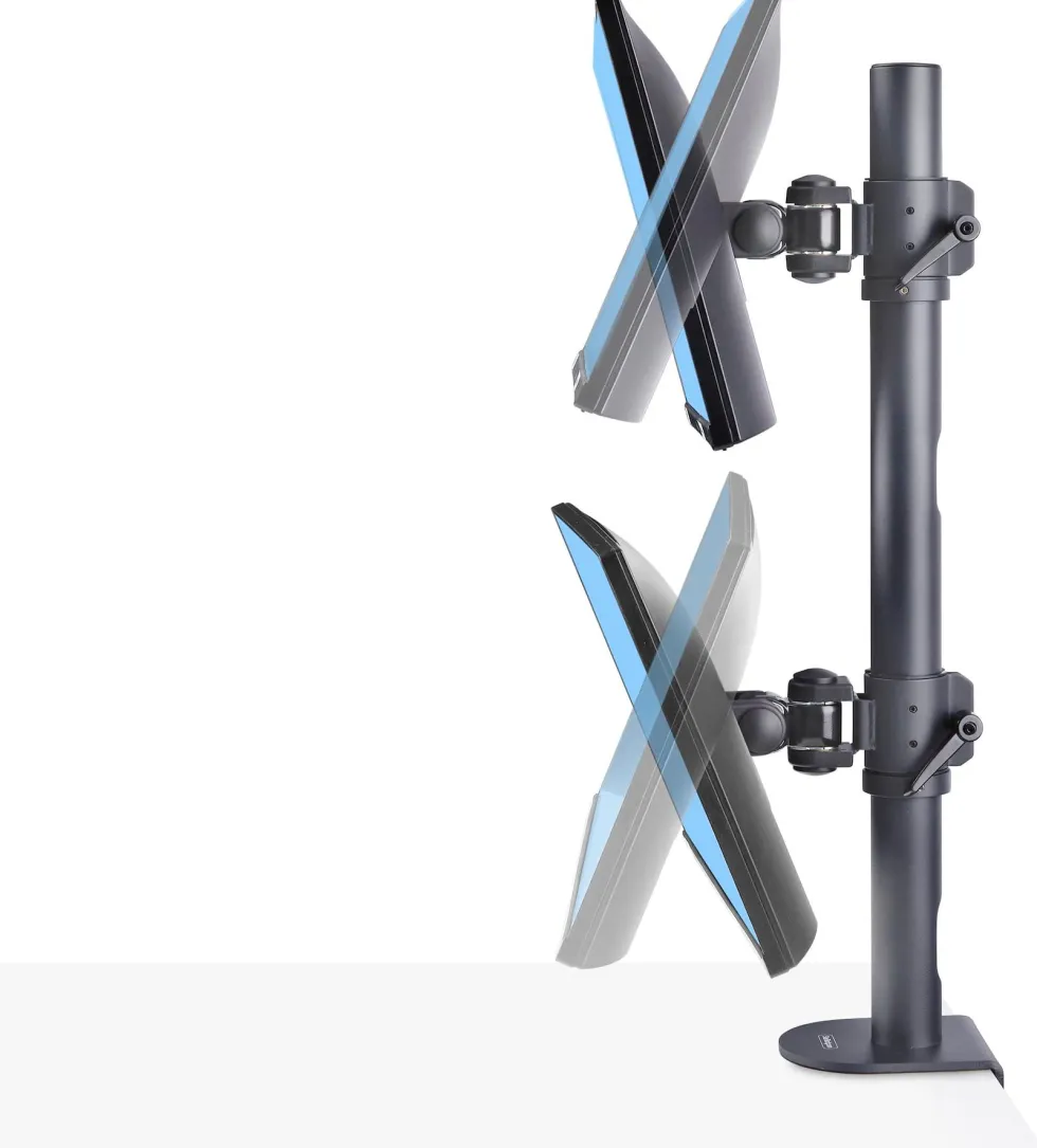 StarTech.com Desk Mount For 2x Vertically Stacked Monitors, Dual