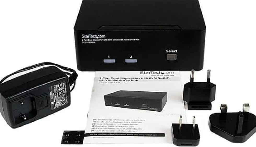 StarTech.com Dubbel USB DisplayPort KVM-switch med 2 portar,