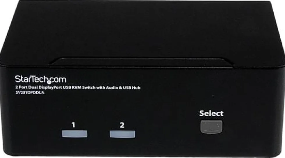 StarTech.com Dubbel USB DisplayPort KVM-switch med 2 portar,
