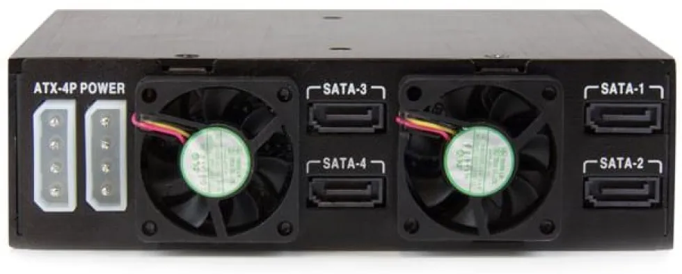 StarTech.com Flyttbart bakpanelställ med 4 fack för 2,5"