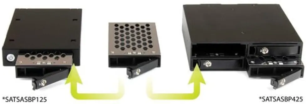 StarTech.com Flyttbart bakpanelställ med 4 fack för 2,5"