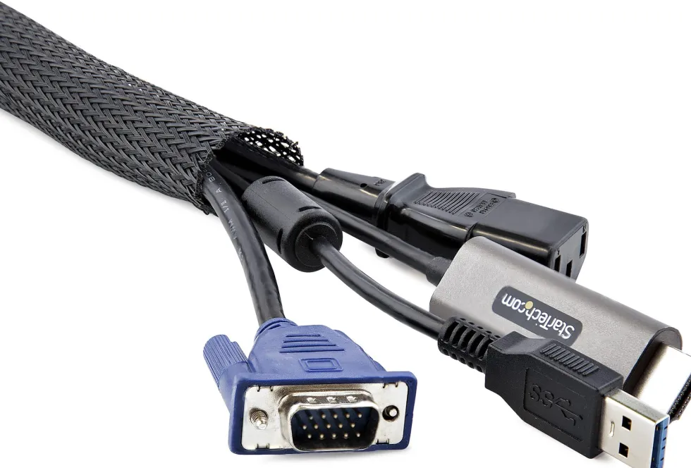 StarTech.com 10ft (3m) Cable Management Sleeve, Trimmable Heavy