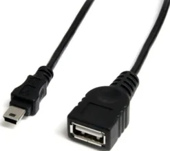 StarTech.com 1 ft Mini USB 2.0 Cable - USB A to Mini B F/M - USB