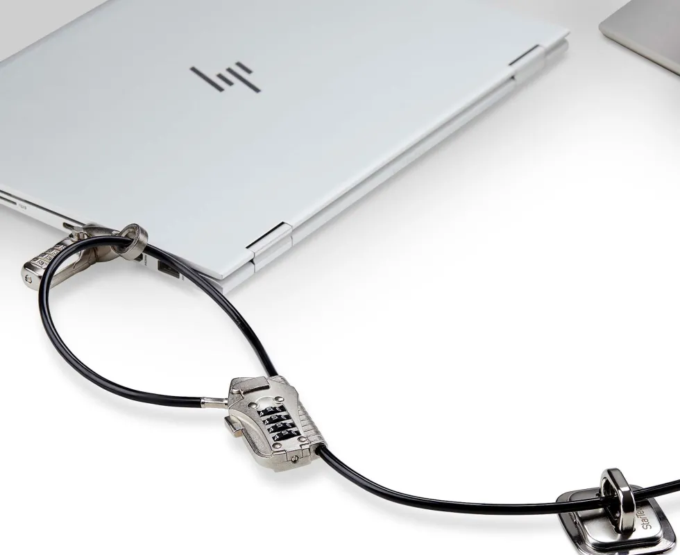 StarTech.com Laptop/Desktop & Peripheral Lock Kit, 9.8ft (3m)