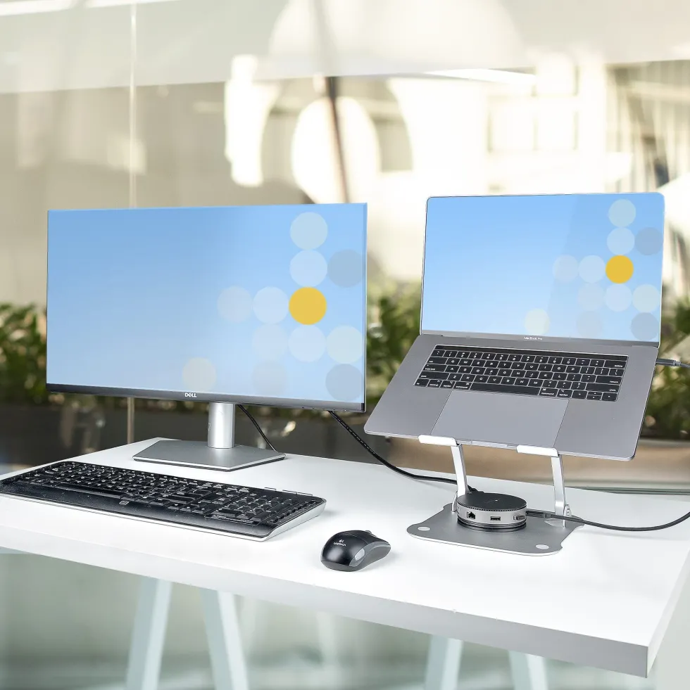 StarTech.com Laptop Stand for Desk, Ergonomic Laptop Stand