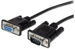 StarTech.com 3 m svart standard seriell DB9 RS232-kabel - M/F