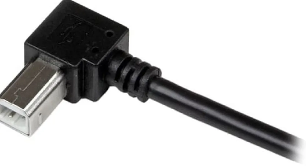 StarTech.com 1m USB 2.0 A to Right Angle B Cable Cord - 1 m USB