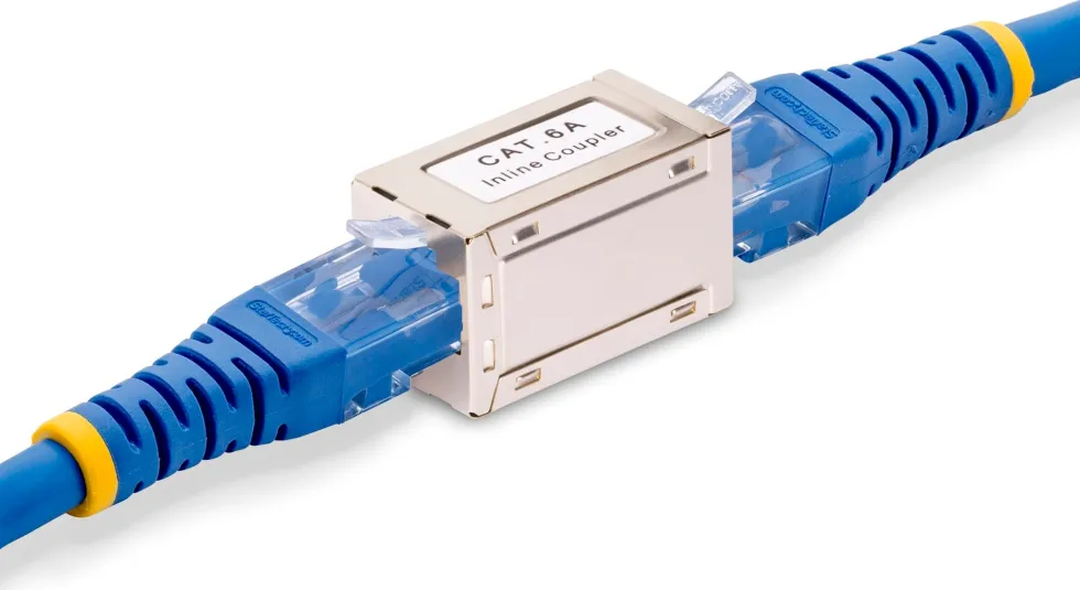 StarTech.com Shielded RJ45 Coupler, Inline Cat6a Coupler, F/F