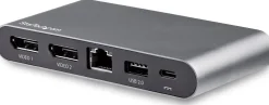 StarTech.com USB C Dock, 4K Dual Monitor DisplayPort, Mini