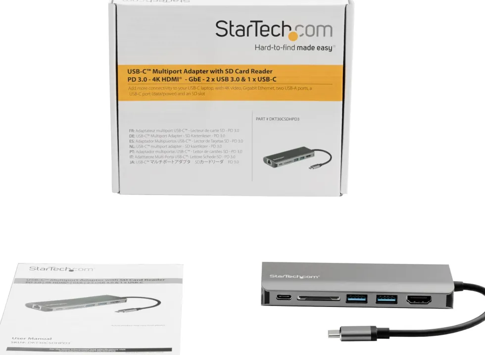 StarTech.com USB C-multiportadapter - USB-C-resedocka till 4K