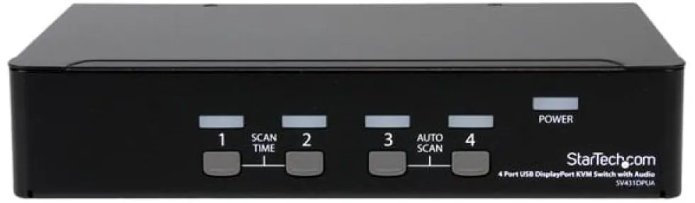 StarTech.com USB DisplayPort KVM-switch med 4 portar och audio