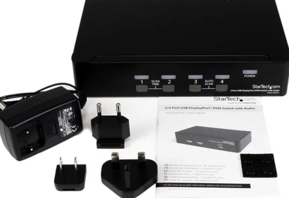 StarTech.com USB DisplayPort KVM-switch med 4 portar och audio