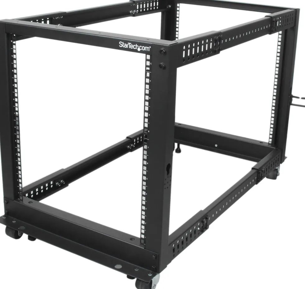 StarTech.com 12U 19-tums öppet serverrack - 4 stolpar justerbart