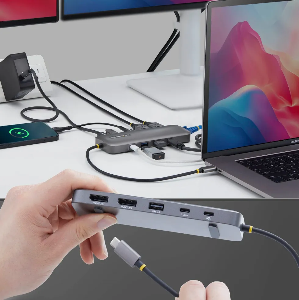 Startech - Dockningsstation - USB-C 3.2 Gen 1 - 2 x DP