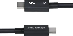 StarTech 2.6ft (80cm) Thunderbolt 5 Cable, 80Gbps/120Gbps,