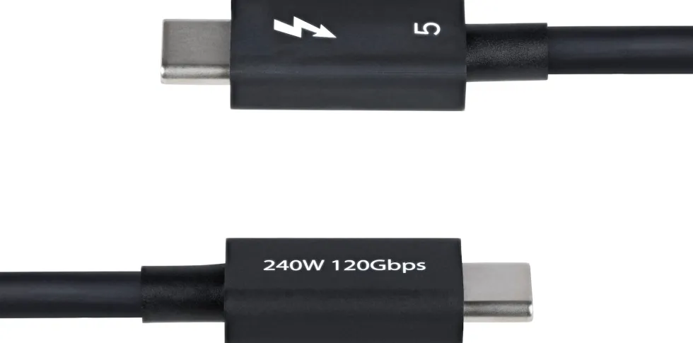 StarTech 2.6ft (80cm) Thunderbolt 5 Cable, 80Gbps/120Gbps,