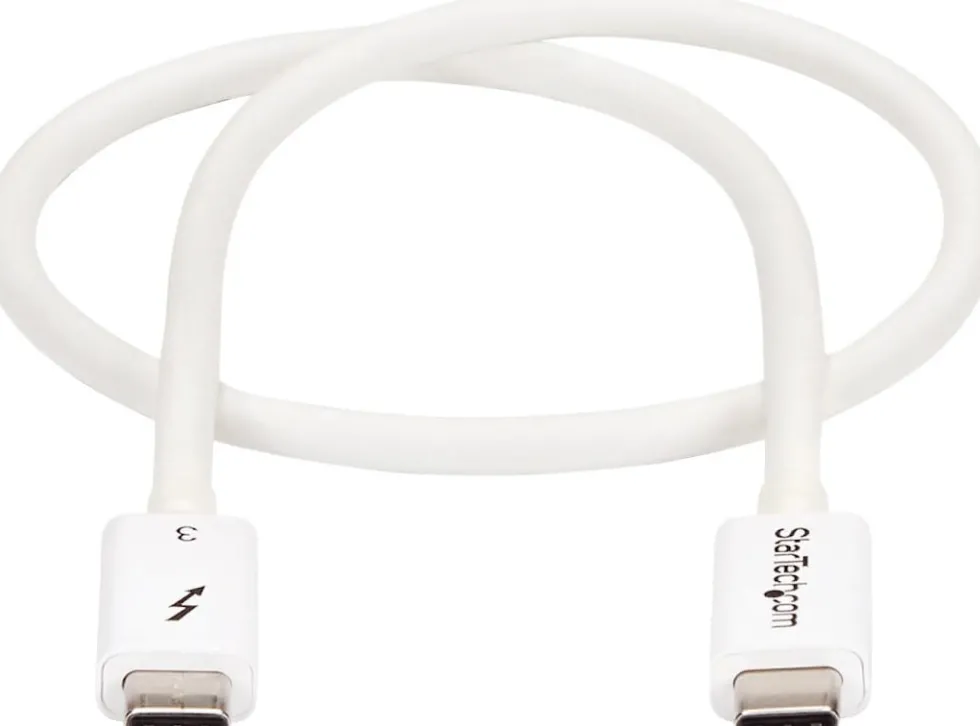 StarTech 1.6ft (50cm) Thunderbolt 3 Cable, 40Gbps, 100W PD,