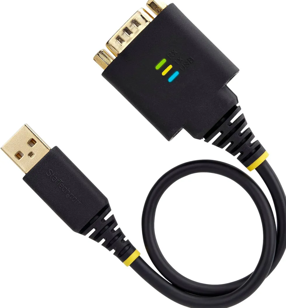StarTech 1ft (30cm) USB to Serial Adapter Cable, COM Retention,