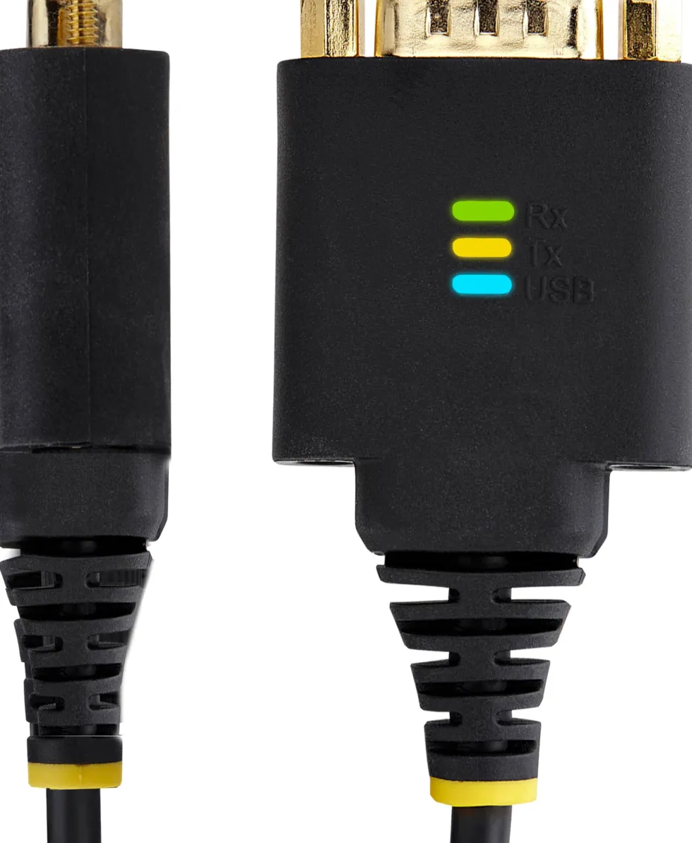 StarTech 1ft (30cm) USB to Serial Adapter Cable, COM Retention,