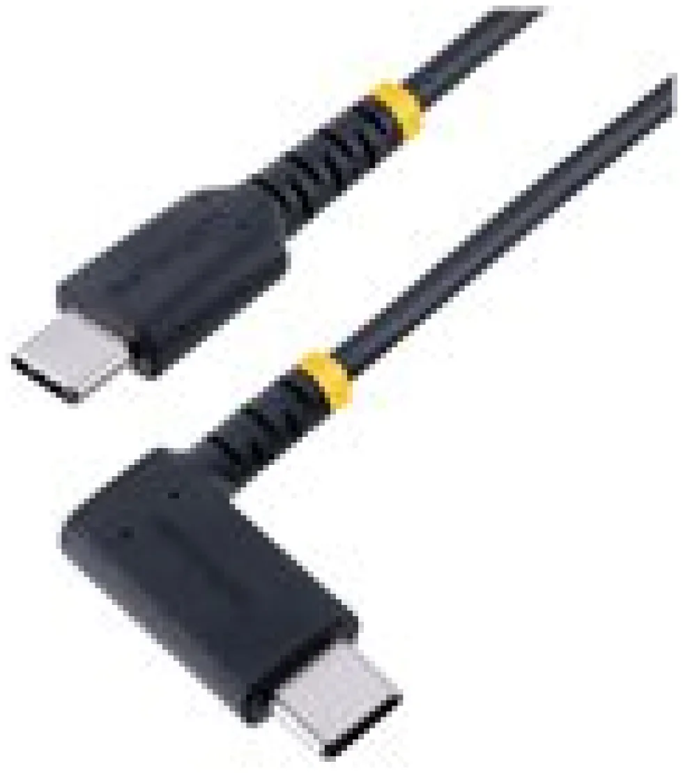 StarTech 6ft (2m) USB C Charging Cable Right Angle, 60W PD 3A,