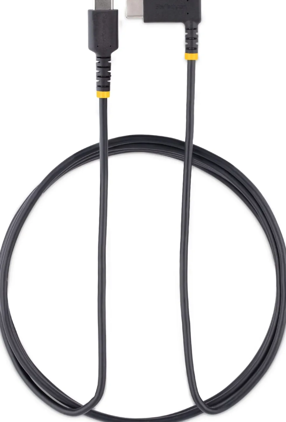 StarTech 6ft (2m) USB C Charging Cable Right Angle, 60W PD 3A,