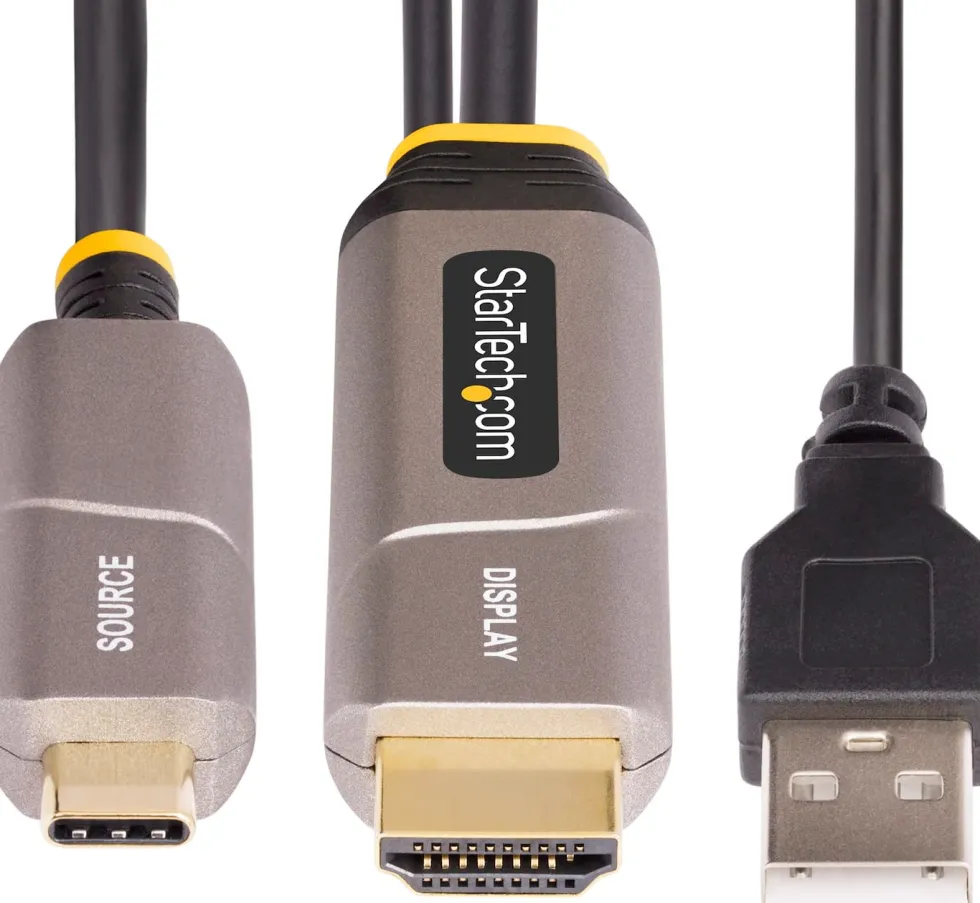 Startech 30ft (9.15m) USB-C to HDMI 2.0 Active Optical Cable, 4K
