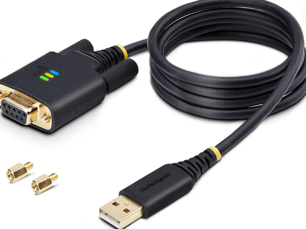 StarTech 3ft (1m) USB to Null Modem Serial Adapter Cable,