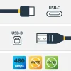 StarTech 2m 6ft USB C to USB B Cable - USB 2.0 - USB Type C