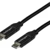 StarTech 2m 6ft USB C to USB C Cable - 5A PD - USB 2.0 USB-IF