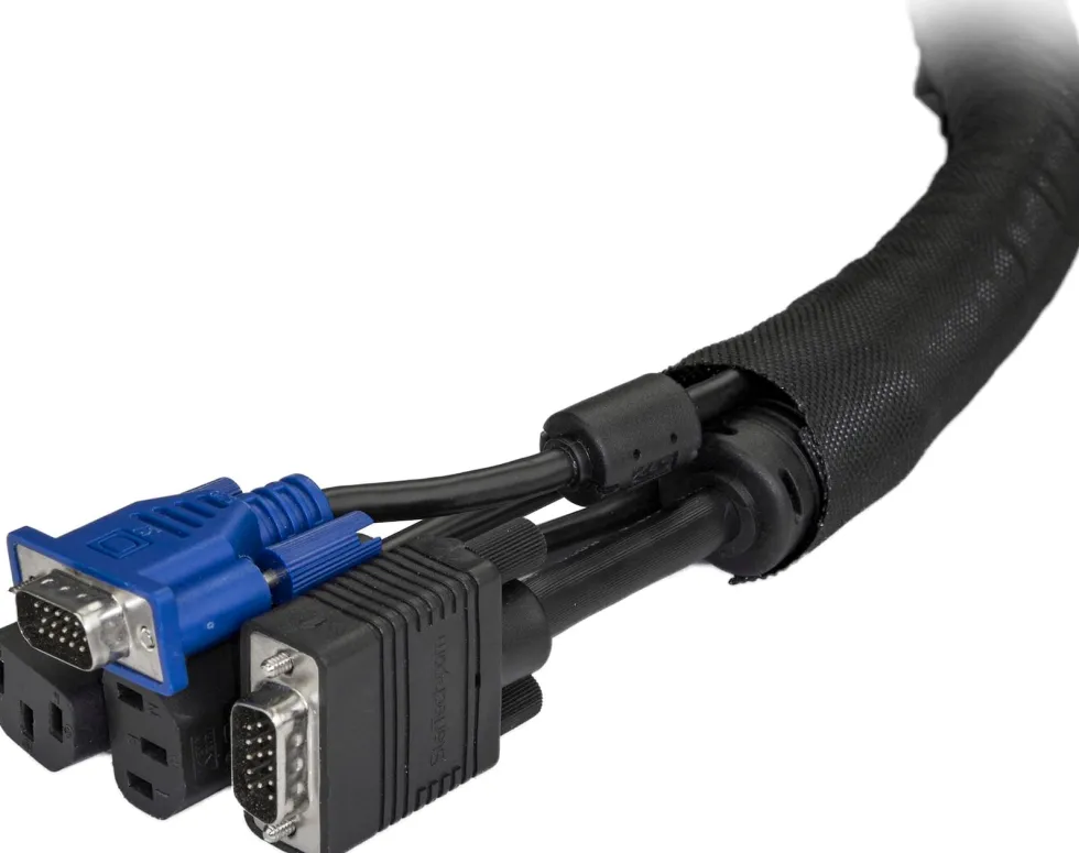 Startech 2 m kabelhanteringsstrumpa - Flexibelt lindad