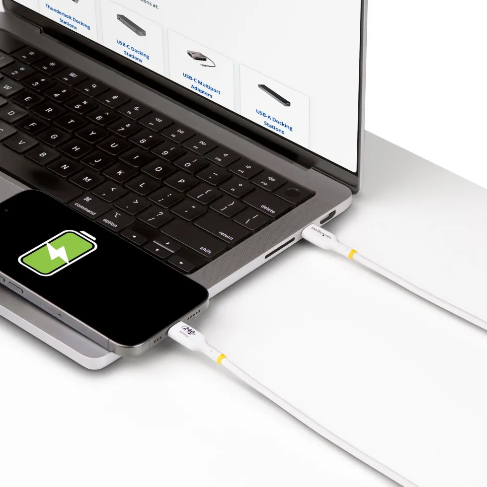 StarTech 2m USB C Charging Cable, USB-IF Certified USB-C Cable,