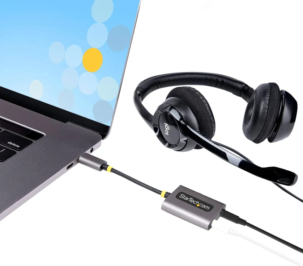 Startech USB-C Headphone Splitter, USB Type C Dual Headset