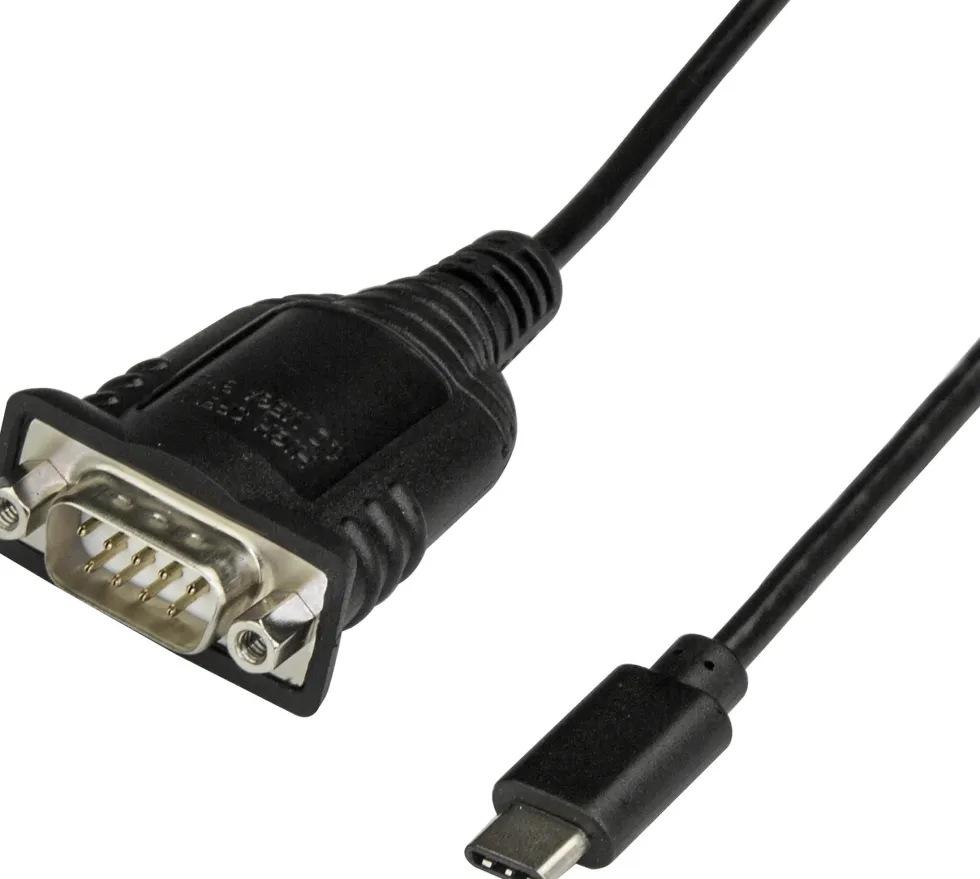 StarTech USB C to Serial Adapter Cable with COM Port Retention,