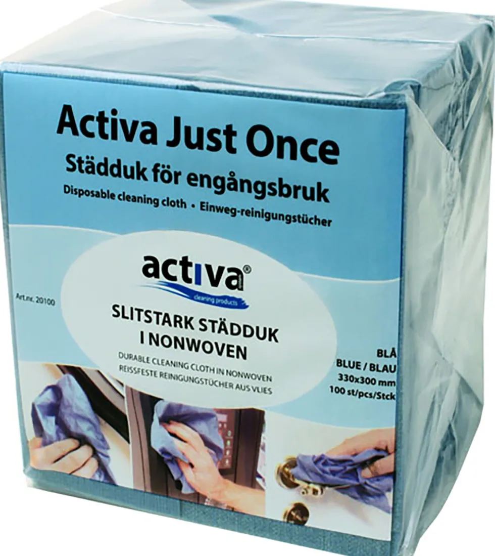 Städduk JustOnce engångs blå 100/fp