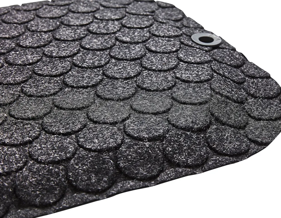 Ståmatta StandUp Circle 53x77cm, textil svart