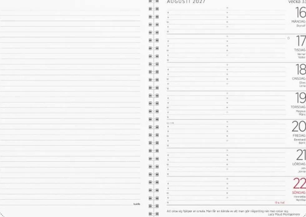Stor Veckokalender 2027 refill
