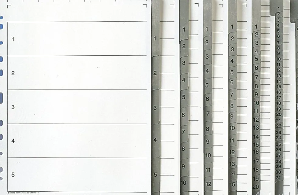 Systemregister A4+ 1-10