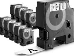 Tape DYMO D1 19mm Svart på Vit Bulk
