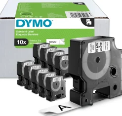 Tape DYMO D1 19mm Svart på Vit Bulk