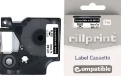 Tape 9mm svart på klar