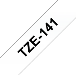 Tape 18mm TZe-141 svart på klar