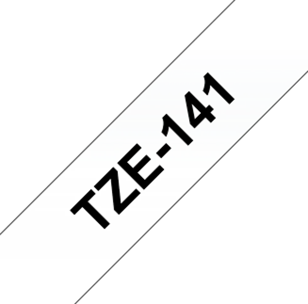 Tape 18mm TZe-141 svart på klar