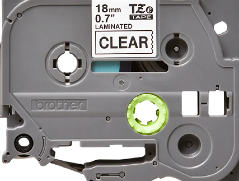 Tape 18mm TZe-141 svart på klar