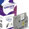 Tape WECARE 6mm TZe-211 svart på vit