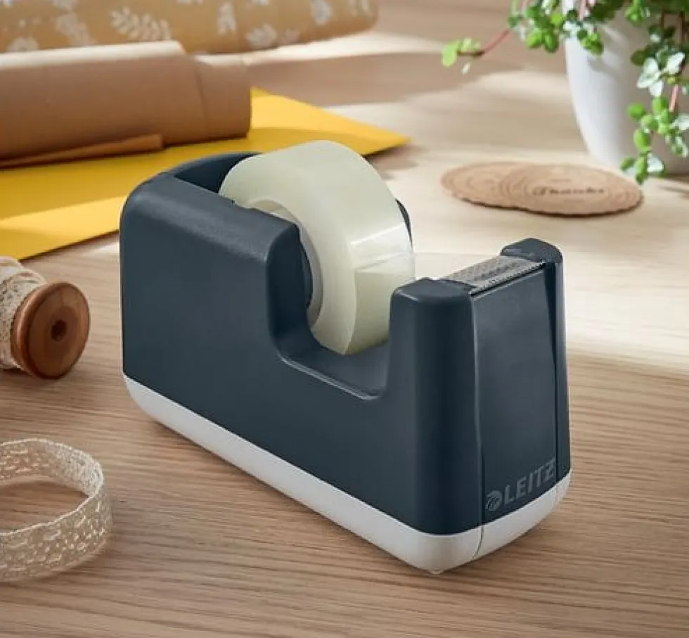 Tejpdispenser LEITZ COSY inkl. tejp grå