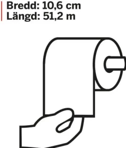 Toalettpapper KATRIN Basic 360, 2-lag, 50m, 42rl/fp