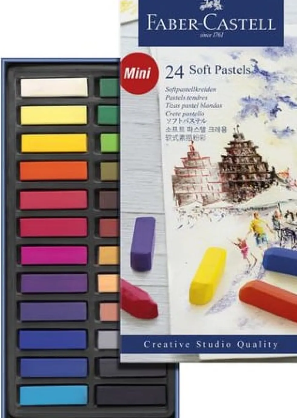 Torrpastellkritor Faber-Castell, 24 färger