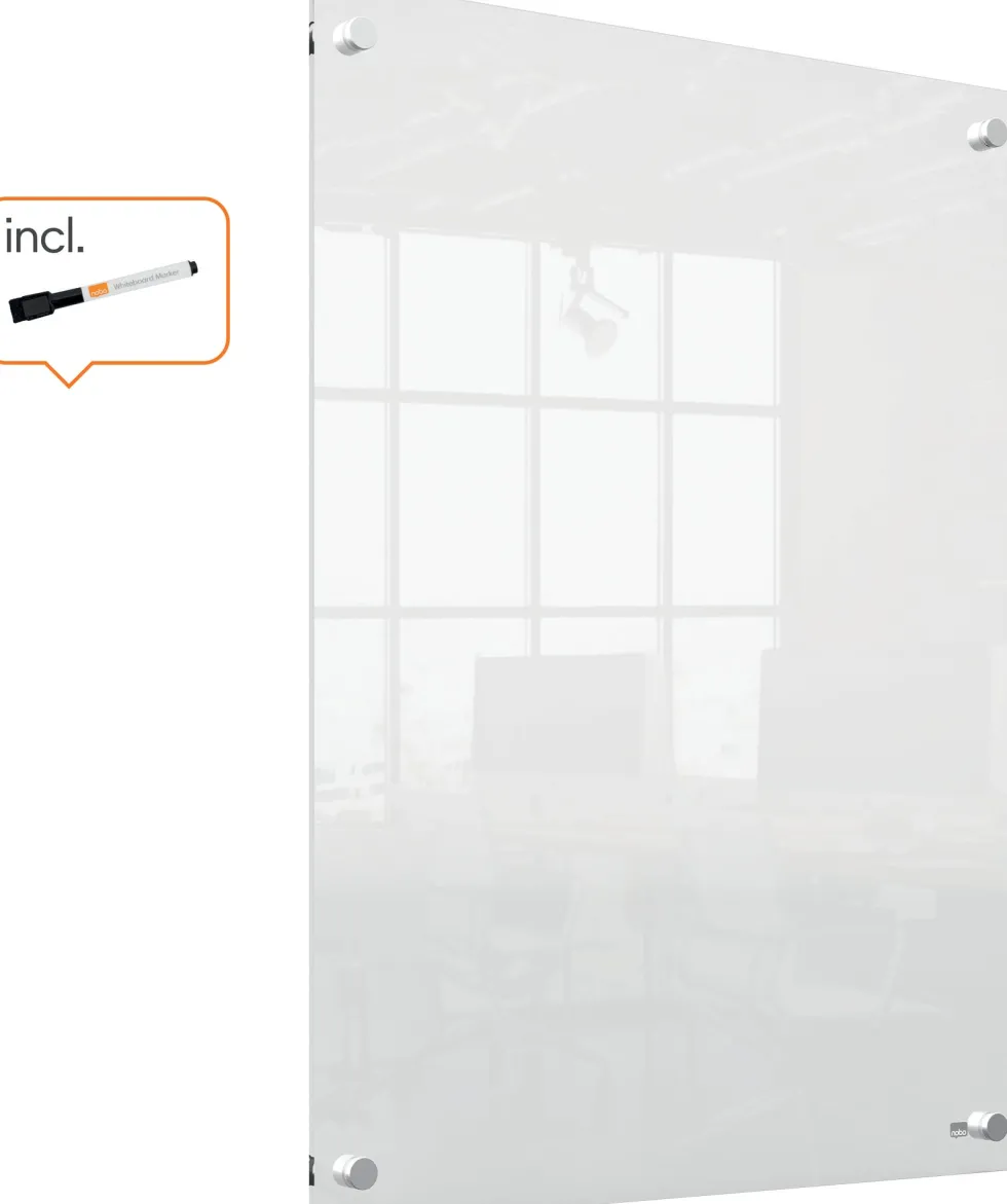 Transparent mini whiteboard vägg 60x45cm